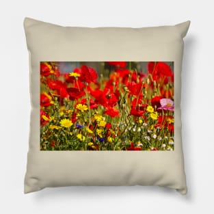 English Wild Flowers Pillow