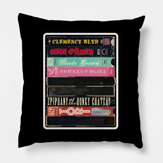 GCP VHS Tape Stack Pillow by GhostChaser Productions