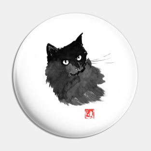 cool black cat Pin