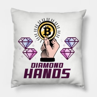 Diamond Hands for Crypto Pillow