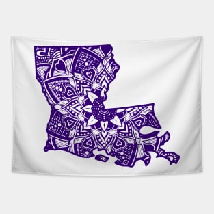 Purple Louisiana State Gift Mandala Yoga LA Art Tapestry