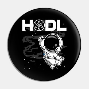 HODL Astronaut Cosmos ATOM Coin To The Moon Crypto Token Cryptocurrency Blockchain Wallet Birthday Gift For Men Women Kids Pin