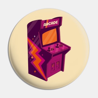 Cool Retro Arcade Machine with Funky 70s Graphics Pin