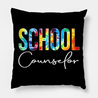 School Counselor Tie Dye Appreciation Day Back To School Pillow