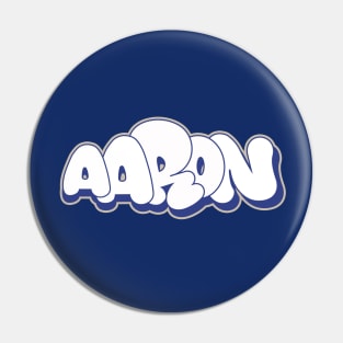 AARON Bubble letters graffiti style Pin