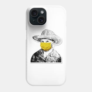 Van Gogh Wearing Mask Phone Case