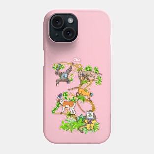 Monkeys on smartphones Phone Case