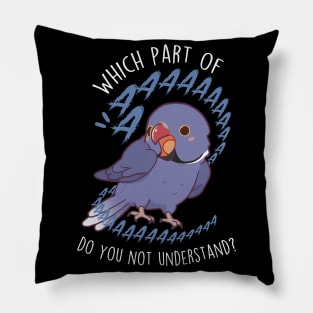 Violet Indian Ringneck Parrot Aaaa Pillow