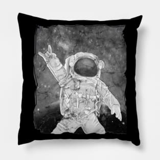 Rock On Vintage Space Astronaut Pillow