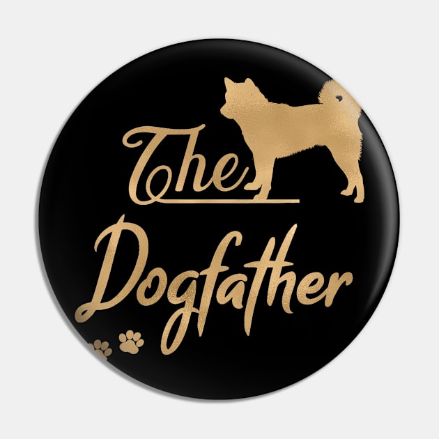 The Akita Dogfather, Dog Dad Pin by JollyMarten