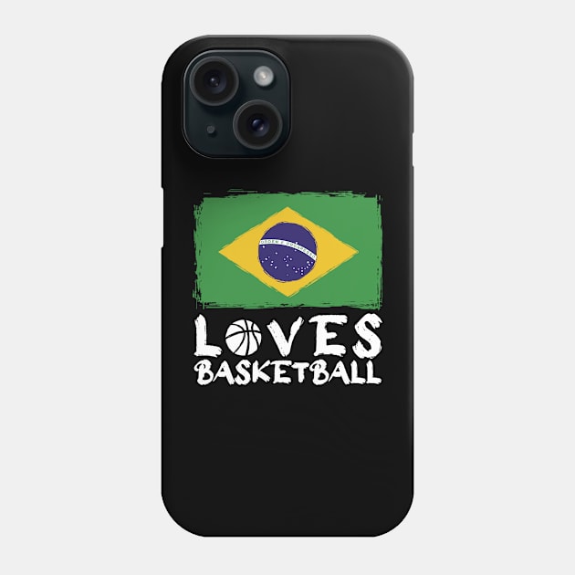 Brazil Loves Basketball Phone Case by Arestration