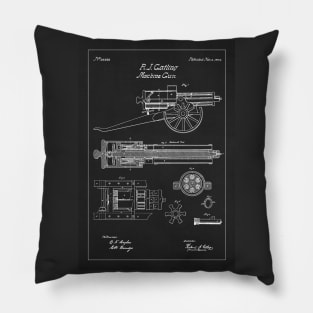 Gatling Gun Patent - 1862 Machine gun - P Pillow