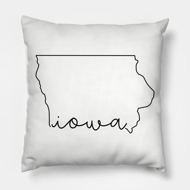 Minimalist Iowa Pillow by A + J Creative Co