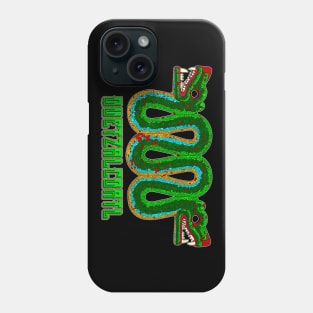 Quetzalcoatl Feathered Snake mexican ancient god art Phone Case