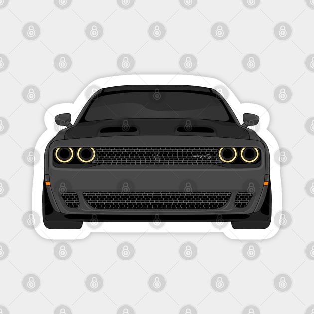 DODGE HELLCAT FRONT  DARK-GREY Magnet by VENZ0LIC