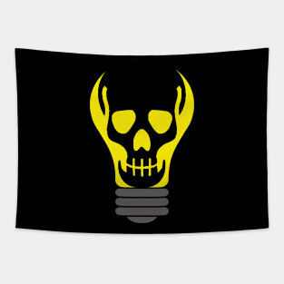 Skull Bulb Design Tapestry