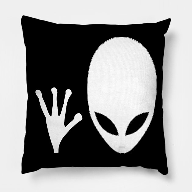 alien hi Pillow by Mamon