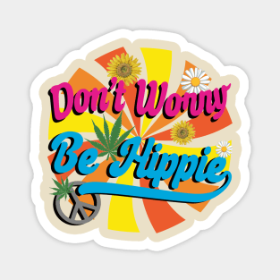 Happy Go Lucky Hippie Magnet