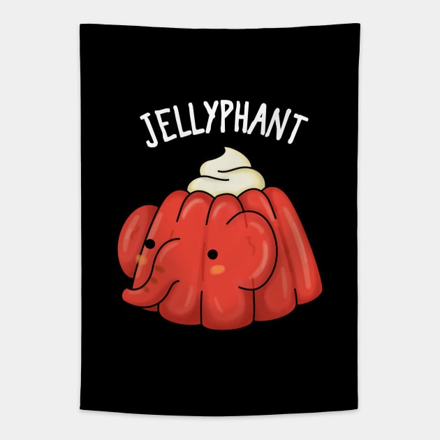 Jellyphant Funny Elephant Pun Tapestry by punnybone