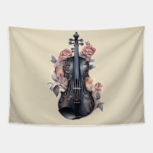 Blooming Violin Tapestry