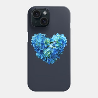 Hydrangeas - Blue Hydrangea Heart Phone Case