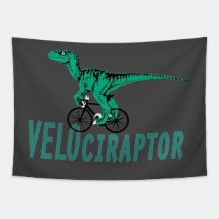 Velociraptor - The Cycling Dinosaur. Tapestry