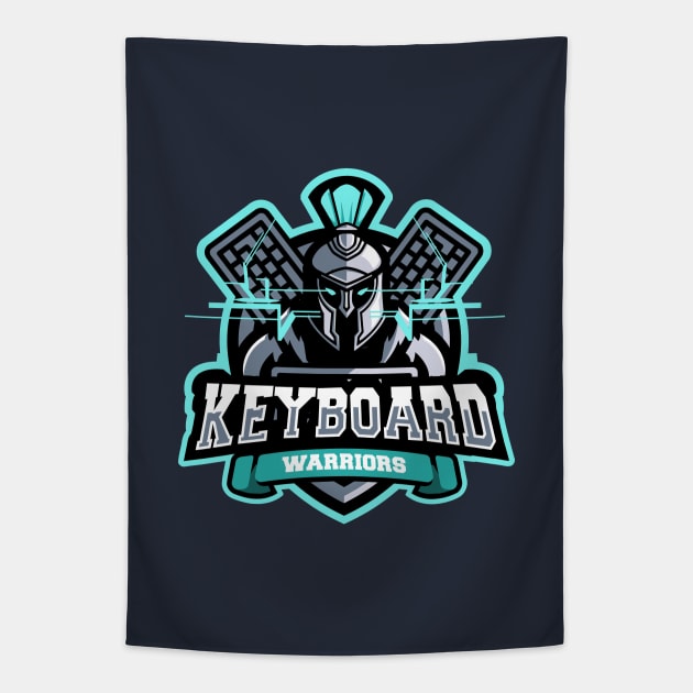 Team Keyboard Warriors Tapestry by artlahdesigns