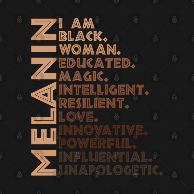 I Am Black Woman Educated Melanin Black History Month women history by Gaming champion