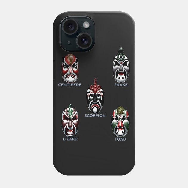 Five Deadly Venoms Phone Case by BoneArt