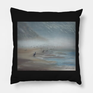 Herring gulls on gravel bad, Heceta Pillow