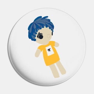 Mathlete Doll Girl with Blue Hair Pin