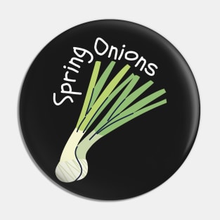 Hand Drawn Spring Onions Minimal Pin