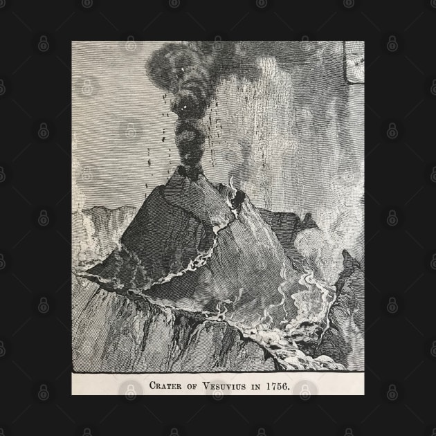 Mt. Vesuvius,vintage illustration, 1756 by djrunnels