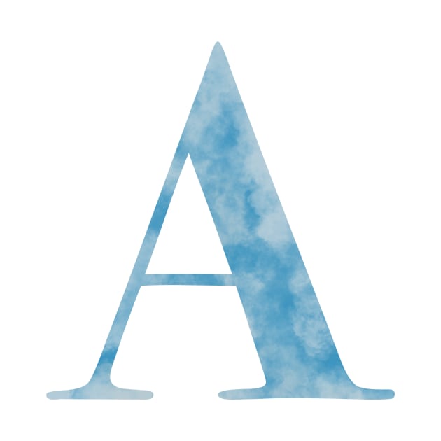 Clouds Blue Sky Initial Letter A by withpingu