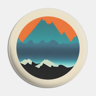 Japanese Inspired Mountainscape Pin