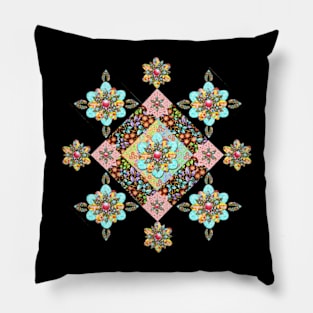 Maximalist Granny Chic Patchwork Pillow