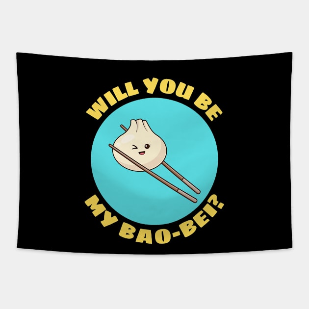 Will You Be My Bao Bei | Dumpling Pun Tapestry by Allthingspunny