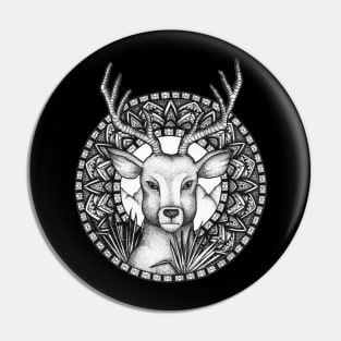 Deer Mandala Pin