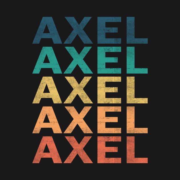 Axel Name T Shirt - Axel Vintage Retro Name Gift Item Tee by henrietacharthadfield