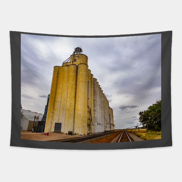 Grain Elevator, Big Springs, Nebraska Tapestry by BrianPShaw