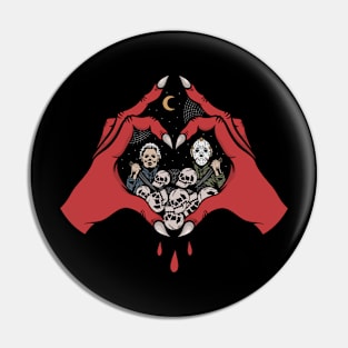 Devil and skull Pin