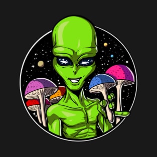 Magic Mushrooms Aliens T-Shirt