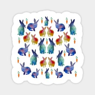 Watercolor rabbits Magnet