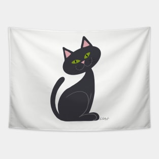 Dark Grey Kitty Tapestry