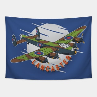 Lancaster Bomber Cartoon Tapestry