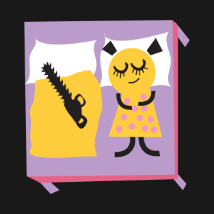 Halloween Girl Sleeping with a Chainsaw T-Shirt