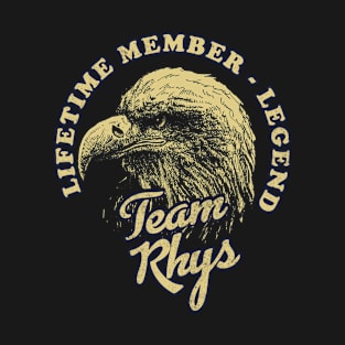 Rhys Name - Lifetime Member Legend - Eagle T-Shirt