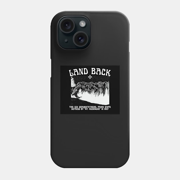 LAND BACK: The Six Grandfathers Native American Sacred Monument Design Phone Case by DXTROSE