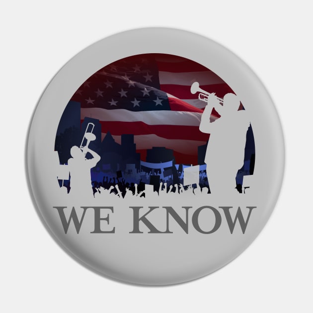 We Know - Jericho Protest - Black Pin by Barn Shirt USA