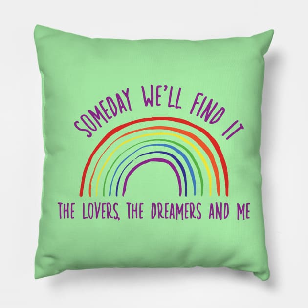 Rainbow Connection Pillow by FrogAndToadsWorkshop